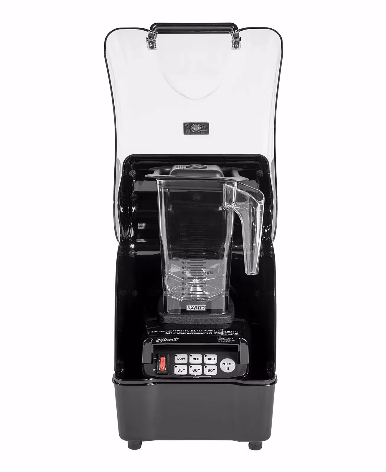 Blender med huv för ljudreduktion