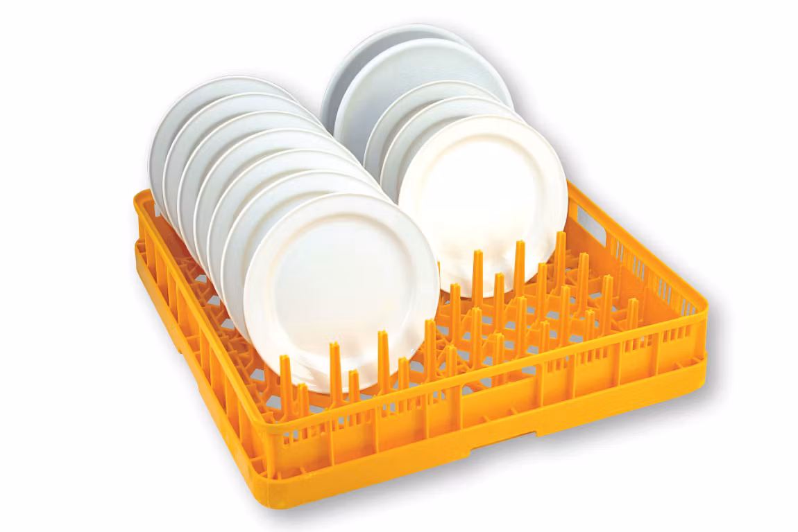 Diskkorg gul, för flata tallrikar