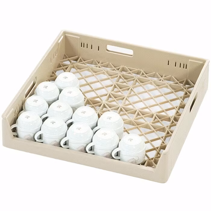 Diskkorg med öppen sida, beige