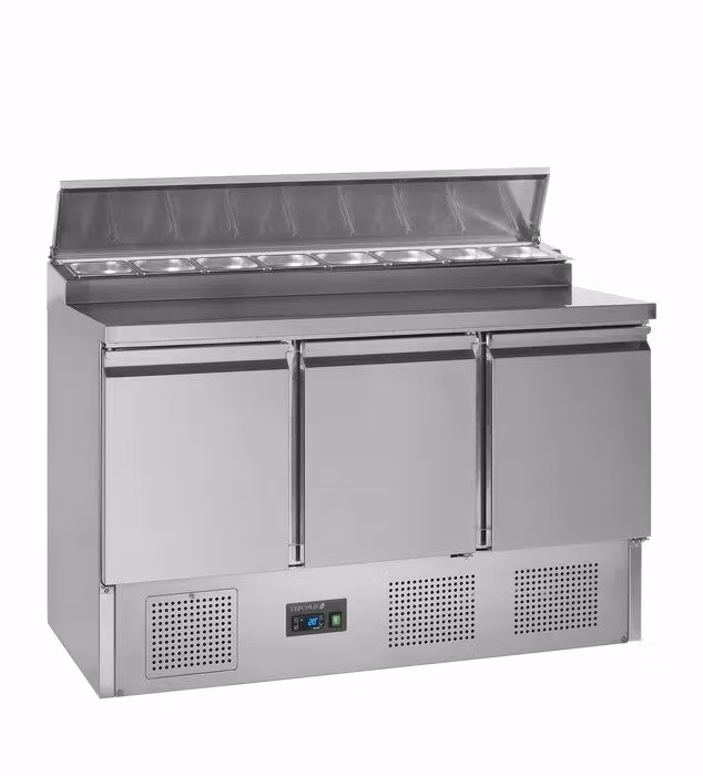 Kallskänksbänk SS1435 med kylränna 348L, 3 dörrar