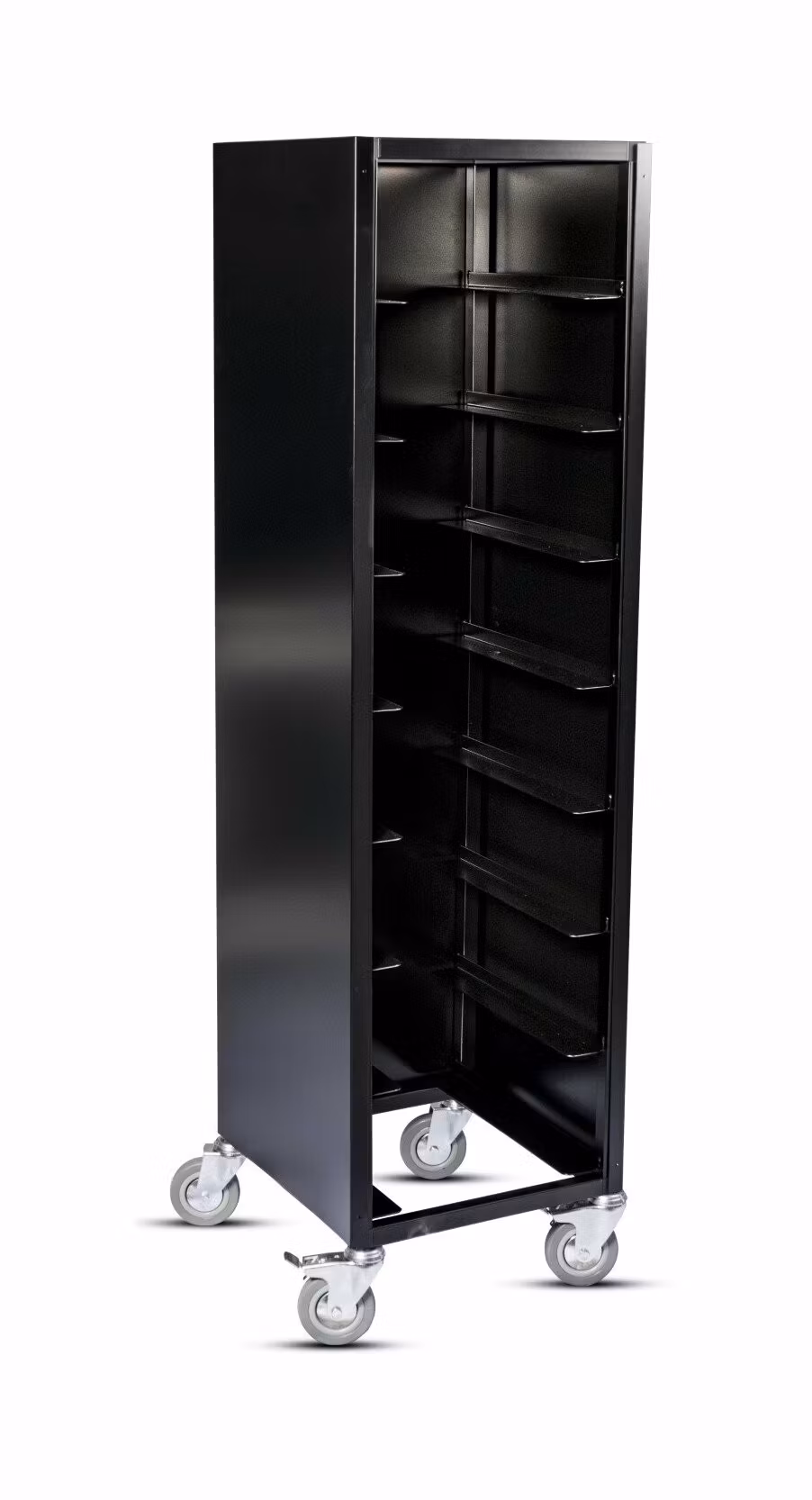 Brickvagn, enkel 330x430mm, svart, tre täckta sidor