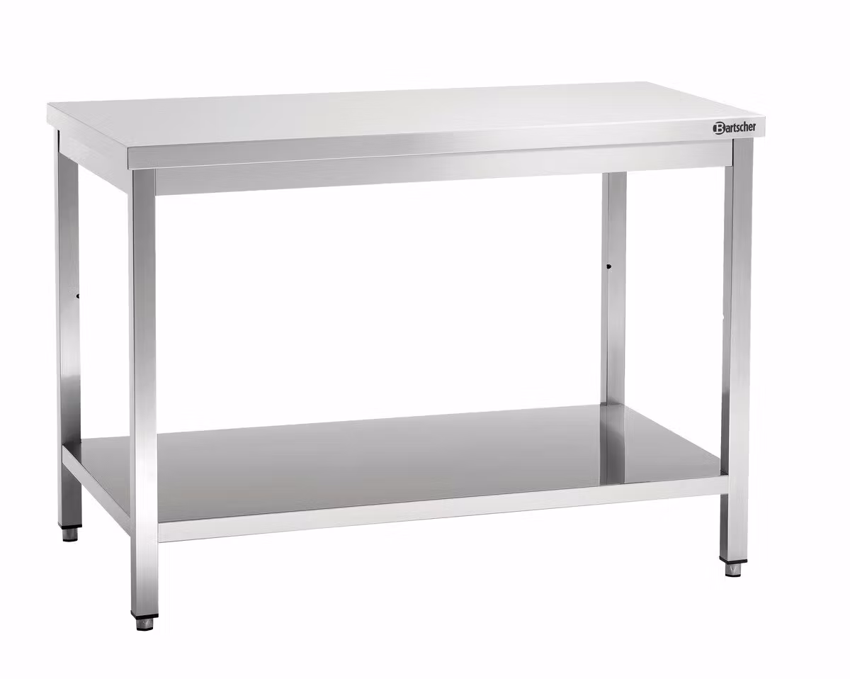 Rostfri arbetsbänk 140cm med underhylla