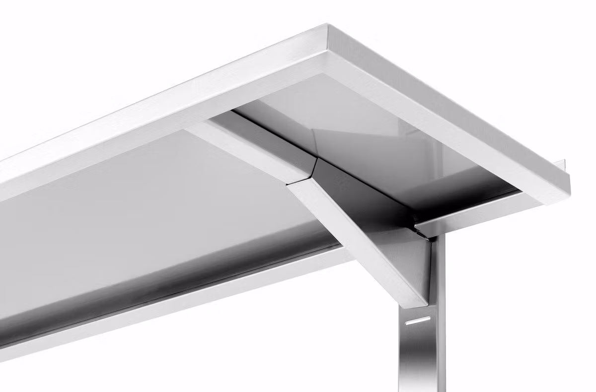 Rostfri vägghylla 1200x355mm