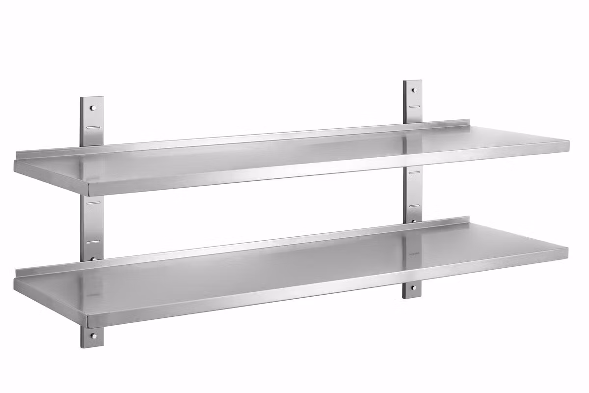 Rostfri vägghylla 1200x355mm