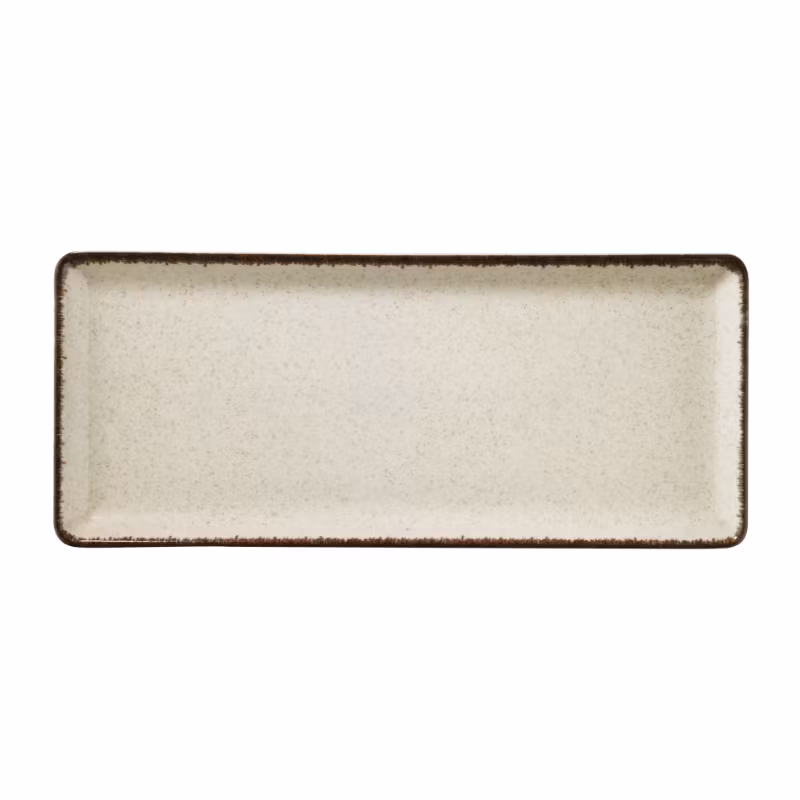 Tallrik flat 35X15cm beige, 6st