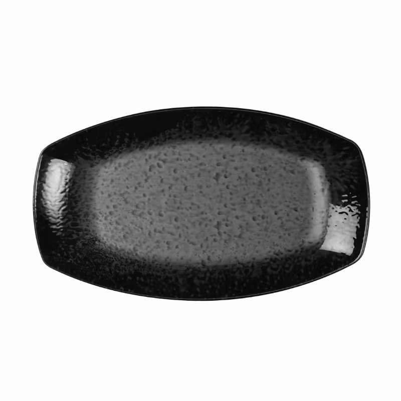 Tallrik oval 27cm svart, 6st