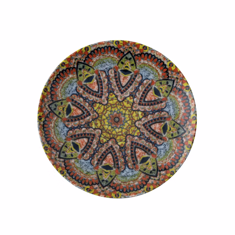 Tallrik flat rund Mandala C 20cm, 4st