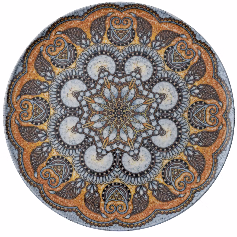 Tallrik flat rund Mandala B 32cm, 4st