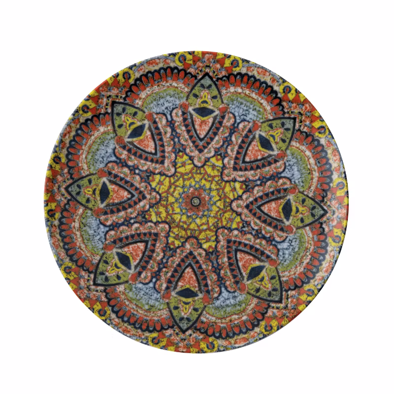 Tallrik flat rund Mandala C 27,5cm, 4st
