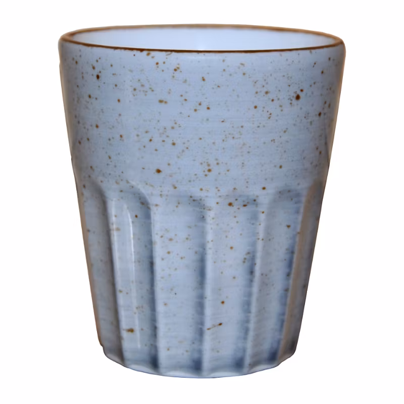 Mugg utan öra räfflad grå 25cl, 36st