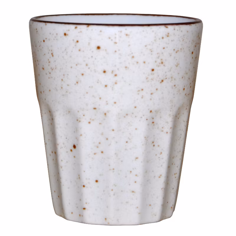 Mugg utan öra räfflad ljus creme 25cl, 36st