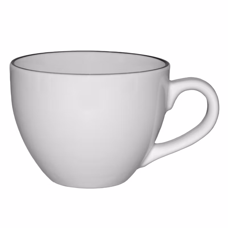 Mugg vit med svart rand  50cl Jumbo, 24st