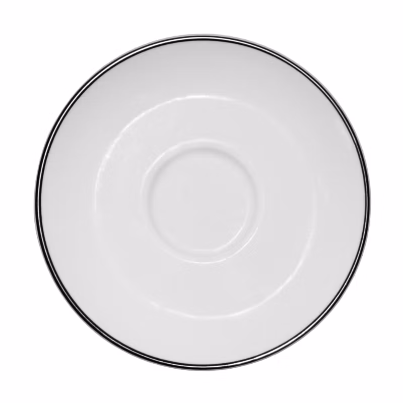 Kaffefat vitt med svart rand 14,5cm Nana, 24st