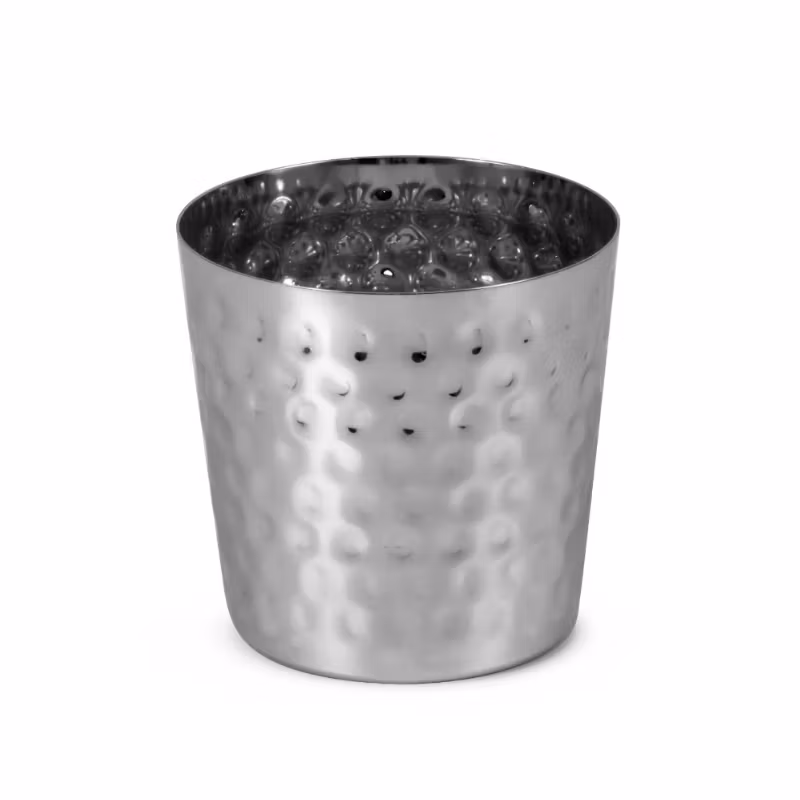 Bägare hamrad rostfri D85mm H85mm, 12st