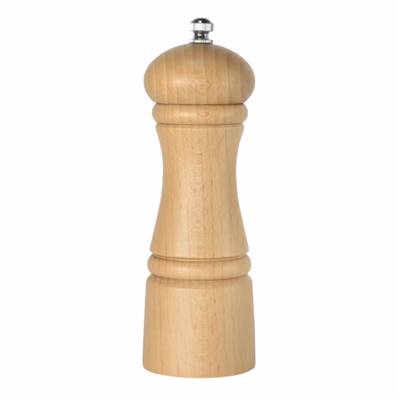 Kryddkvarn ljust trä 15cm med S för salt