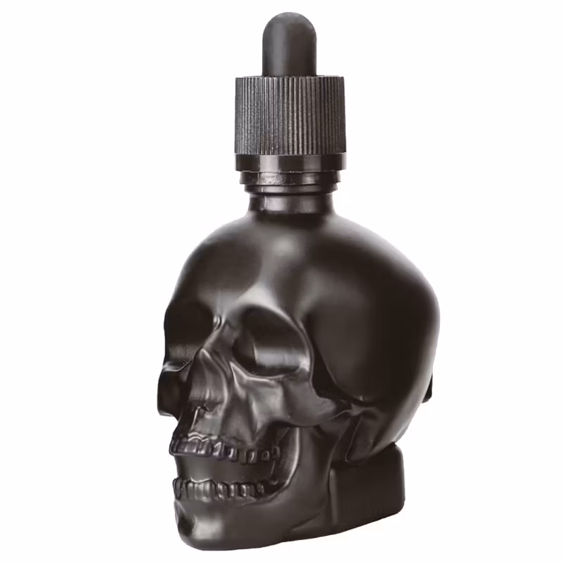 Droppflaska svart med pipett 6cl