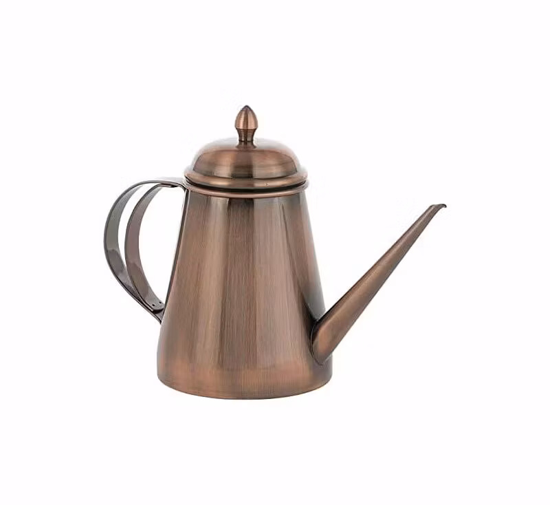 Rostfri oljekanna i stål, kopparpläterad