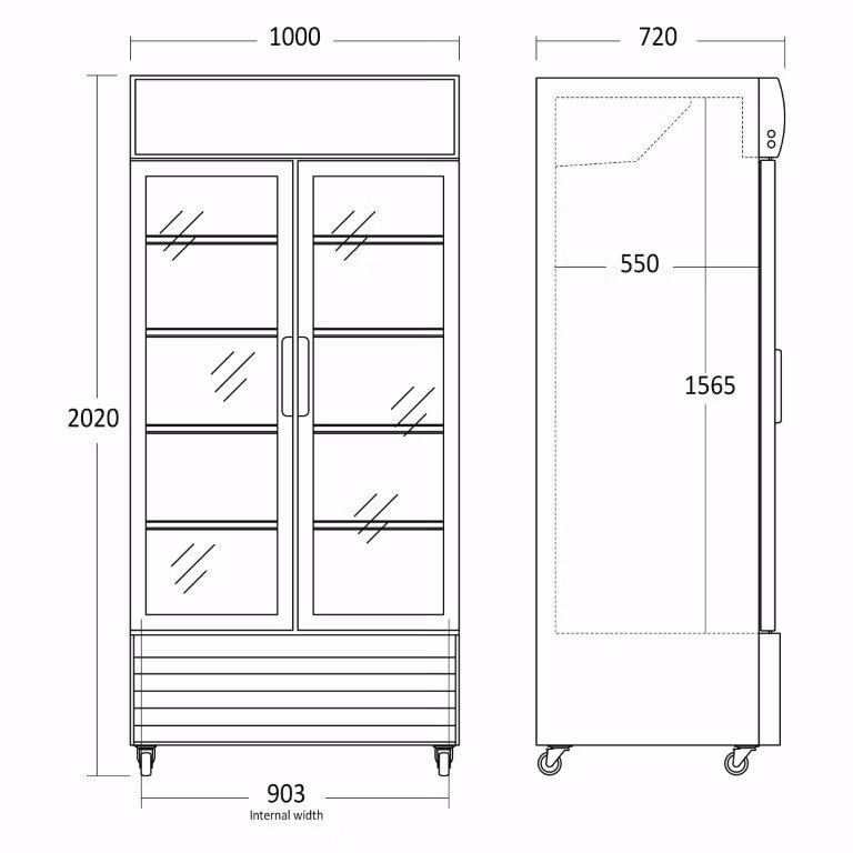 Drickakyl SD 802 BHE, hängda dörrar, svart