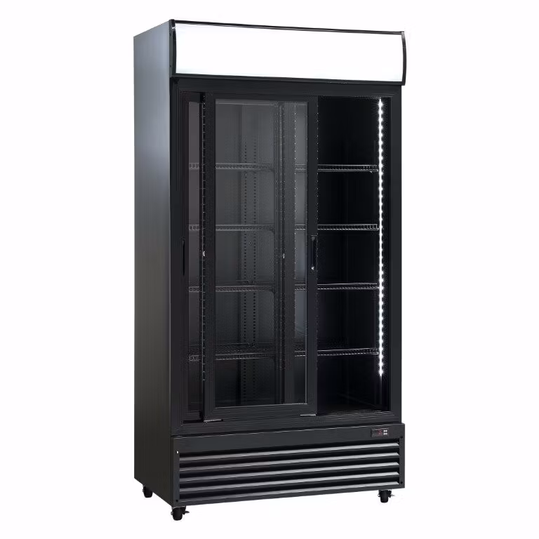 Drickakyl SD 802 BSLE, skjutdörrar, svart