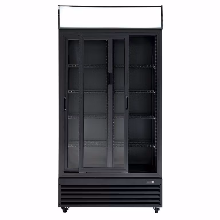 Drickakyl SD 802 BSLE, skjutdörrar, svart