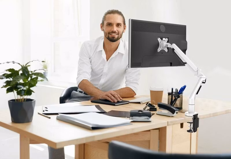 Monitorarm EASY Basic för 1 skärm, vit