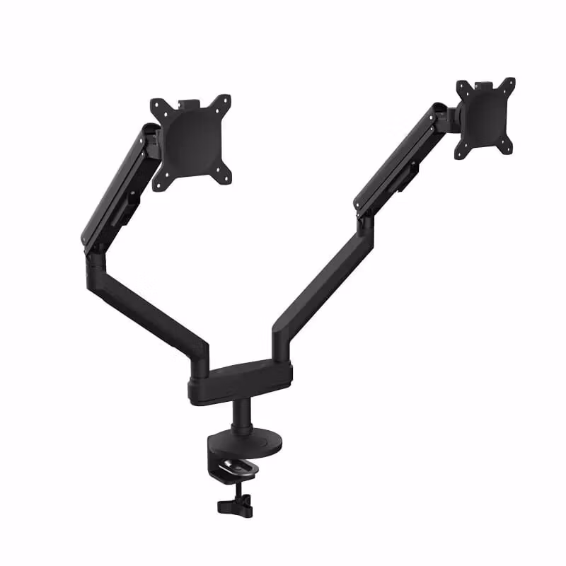 Monitorarm 2 skärmar, svart