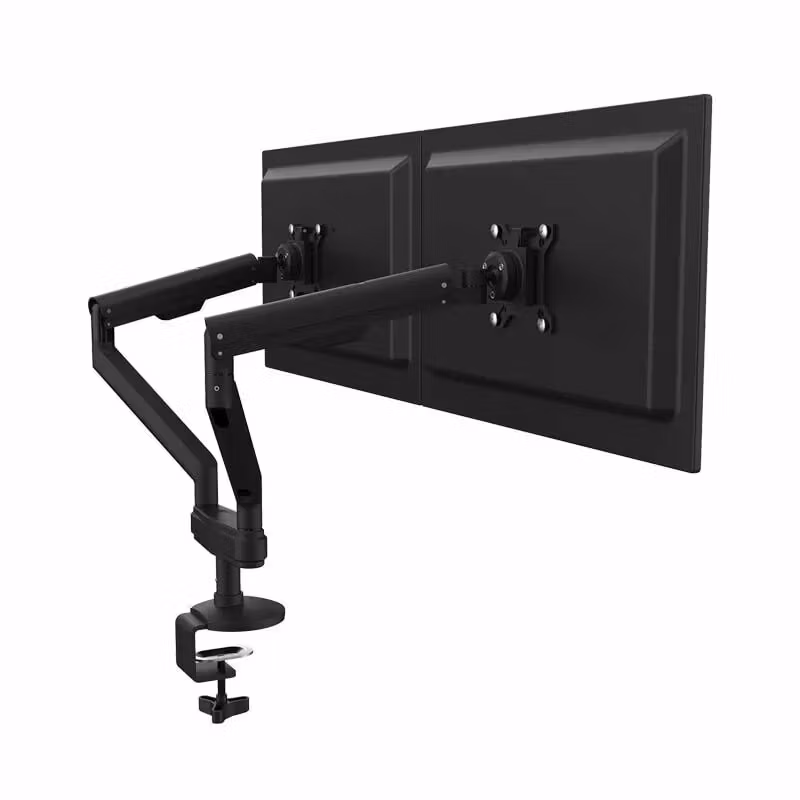 Monitorarm 2 skärmar, svart