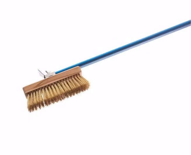 Pizzaugnsborste med mässingborste, roterande huvud