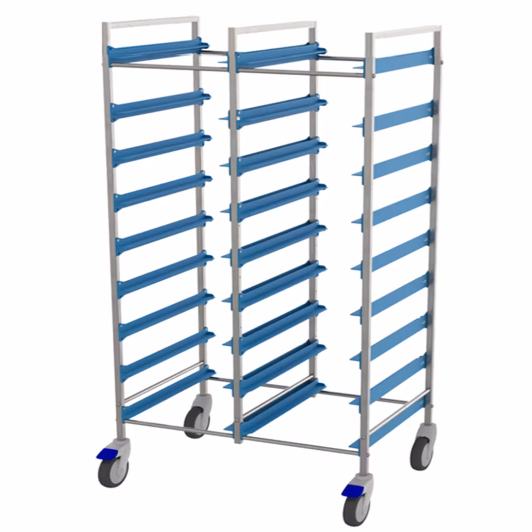 Dubbel diskkorgsvagn hög 50x50cm