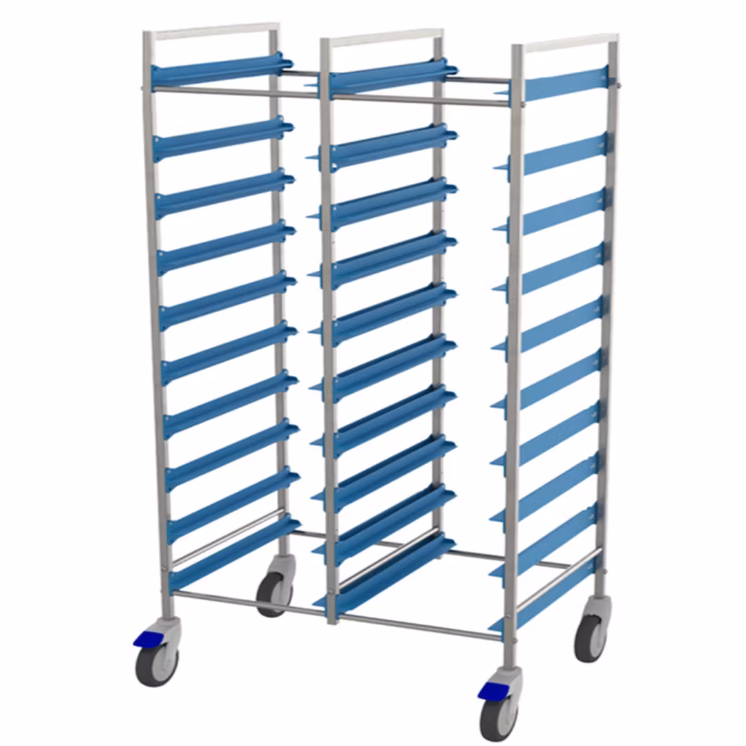 Dubbel diskkorgsvagn hög 50x50cm