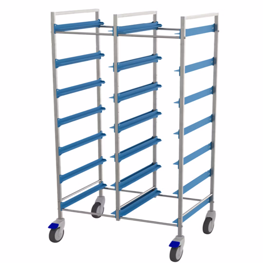 Dubbel diskkorgsvagn hög 50x50cm