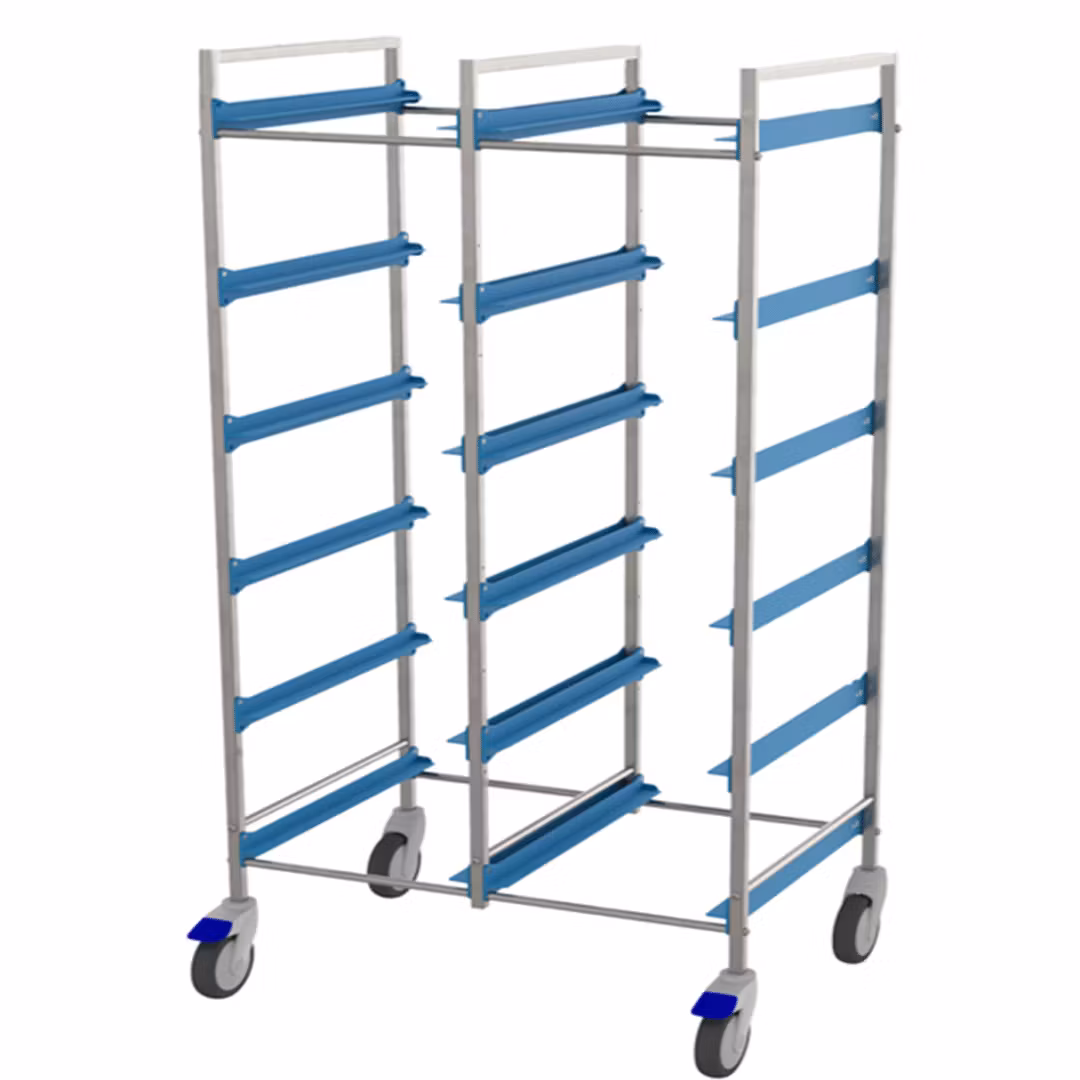 Dubbel diskkorgsvagn hög 50x50cm