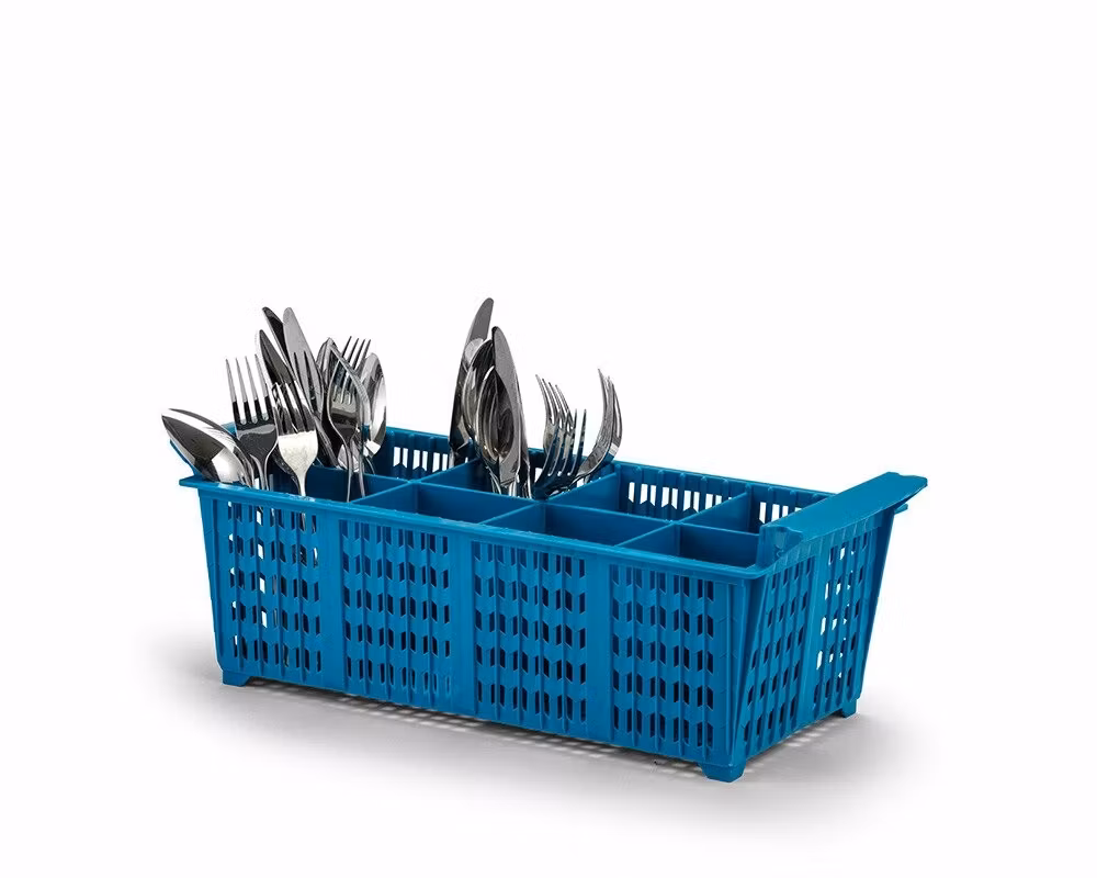 Bestickkorg 8-fack, blå PP plast