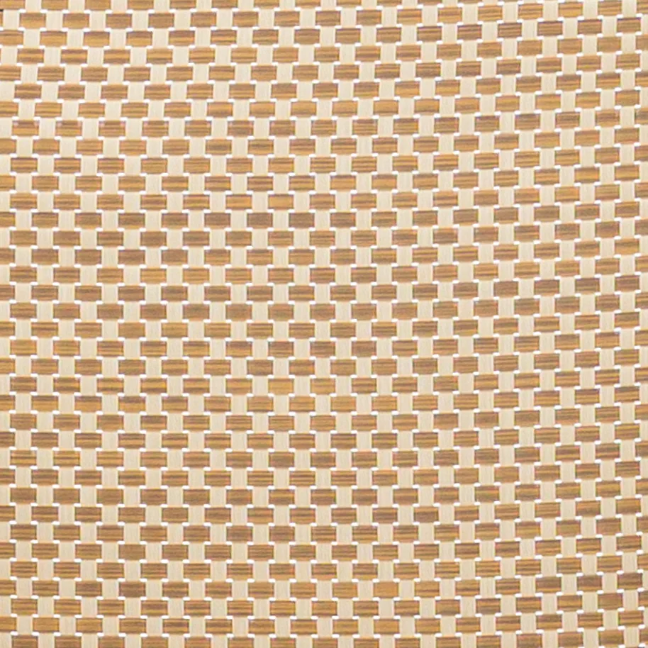 Karmstol Monaco, Brun/natur texteline