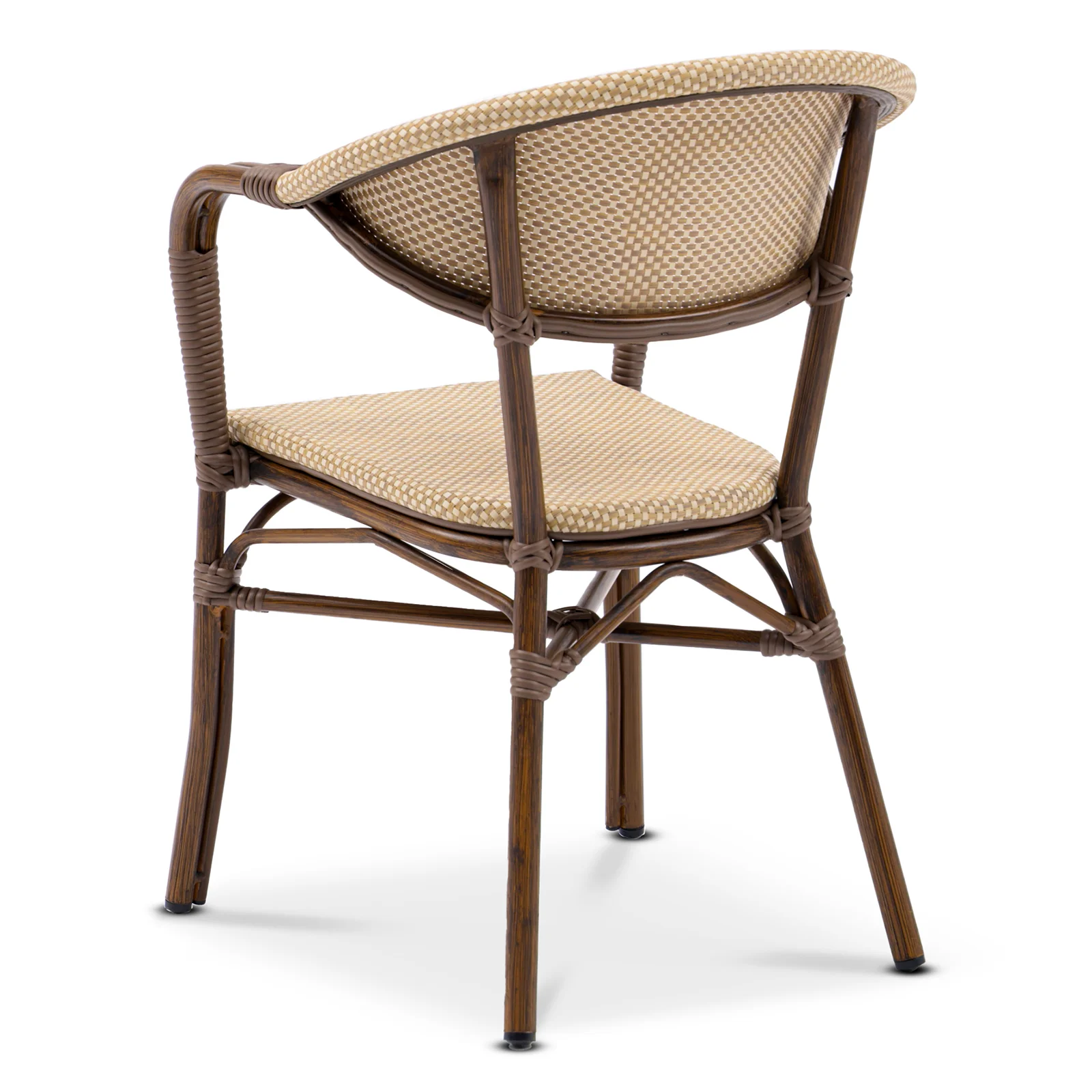 Karmstol Monaco, Brun/natur texteline