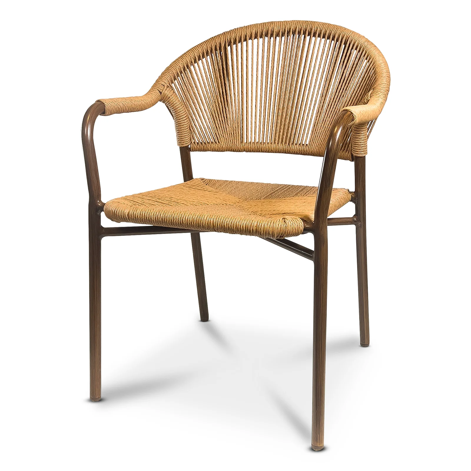 Karmstol Nantes, Brun/natur fiberrotting