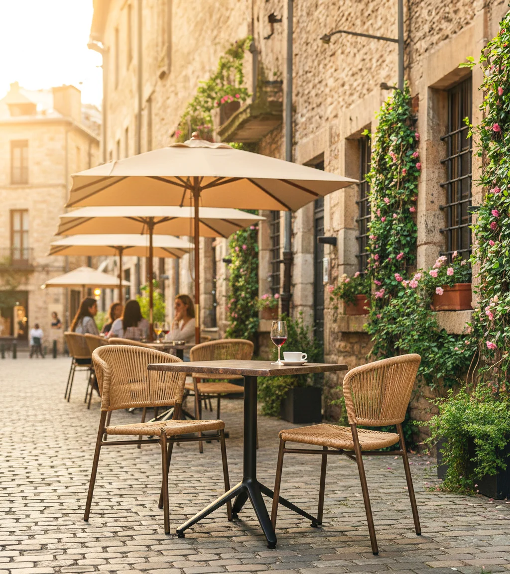 Stol Nantes, Brun/natur fiberrotting