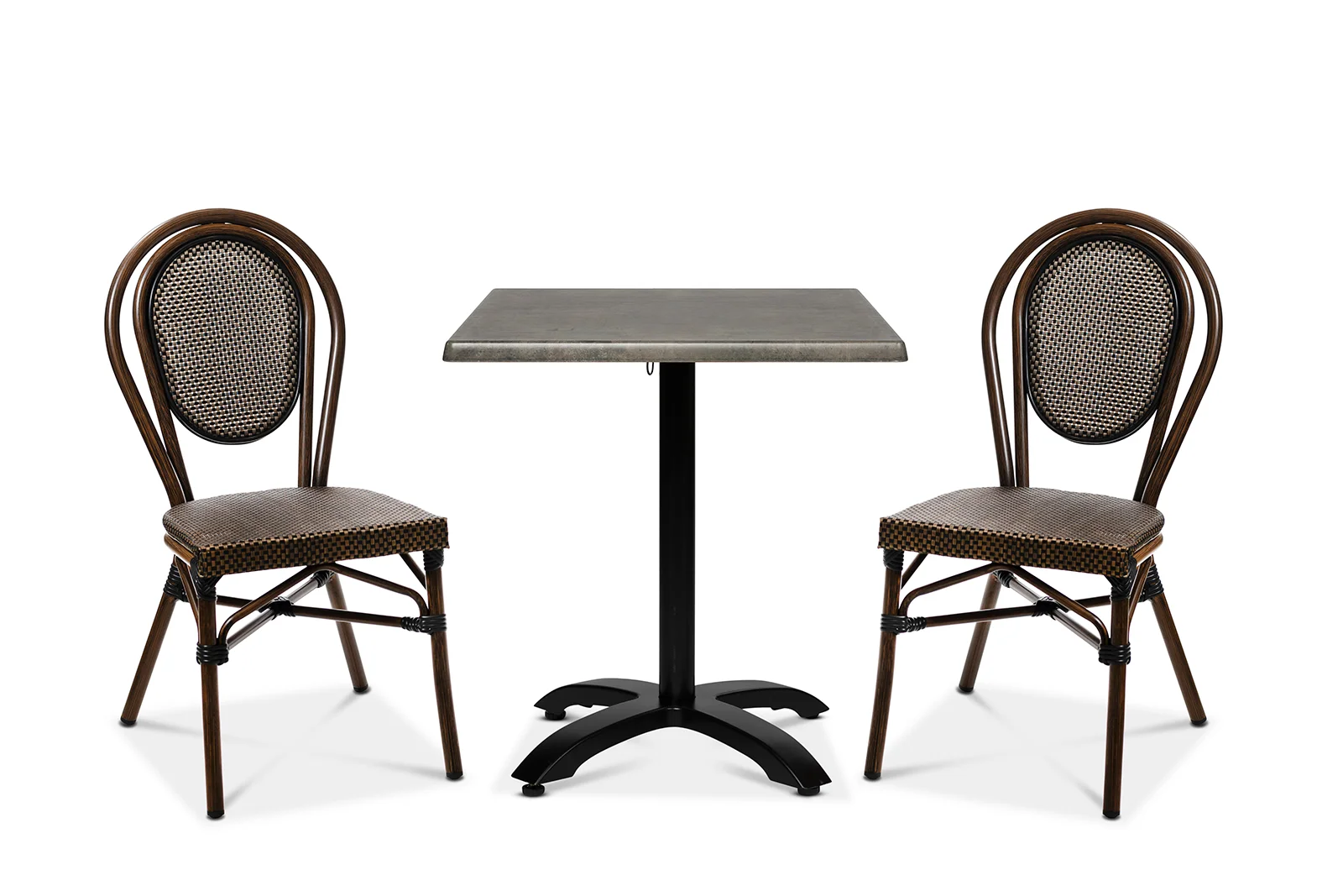 Stol Rennes, Svart/brun texteline