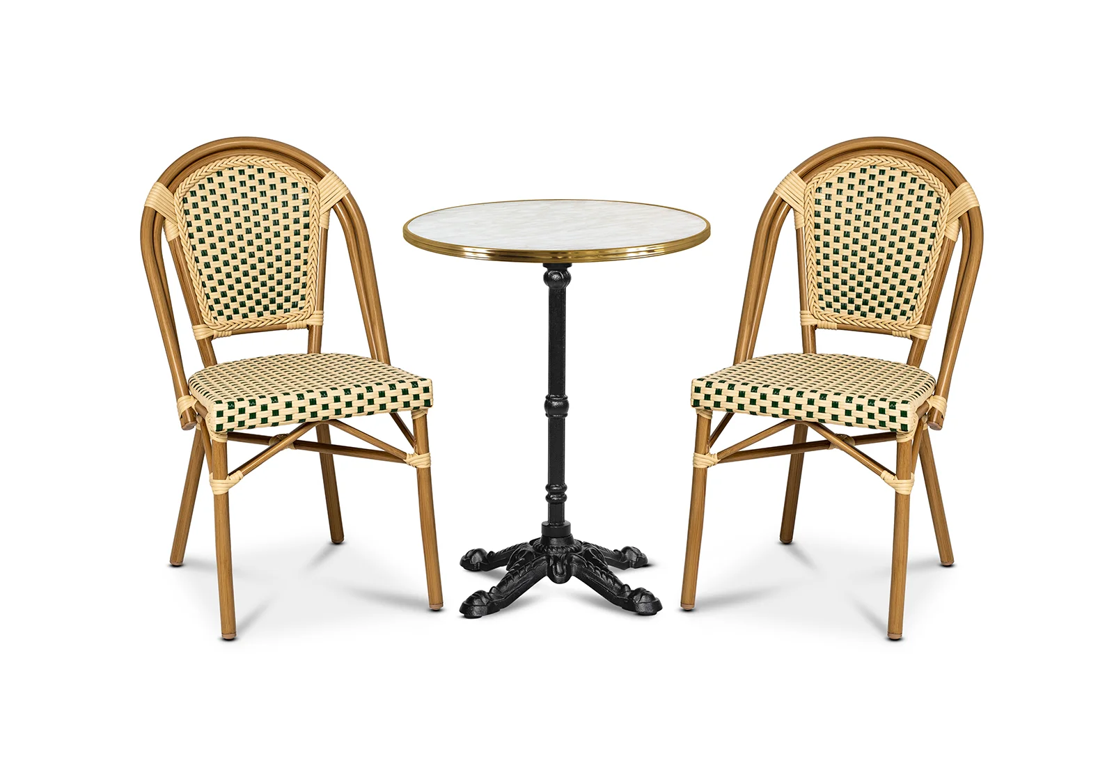 Bordsskiva Marble Bistro Ø60 cm, Mässing