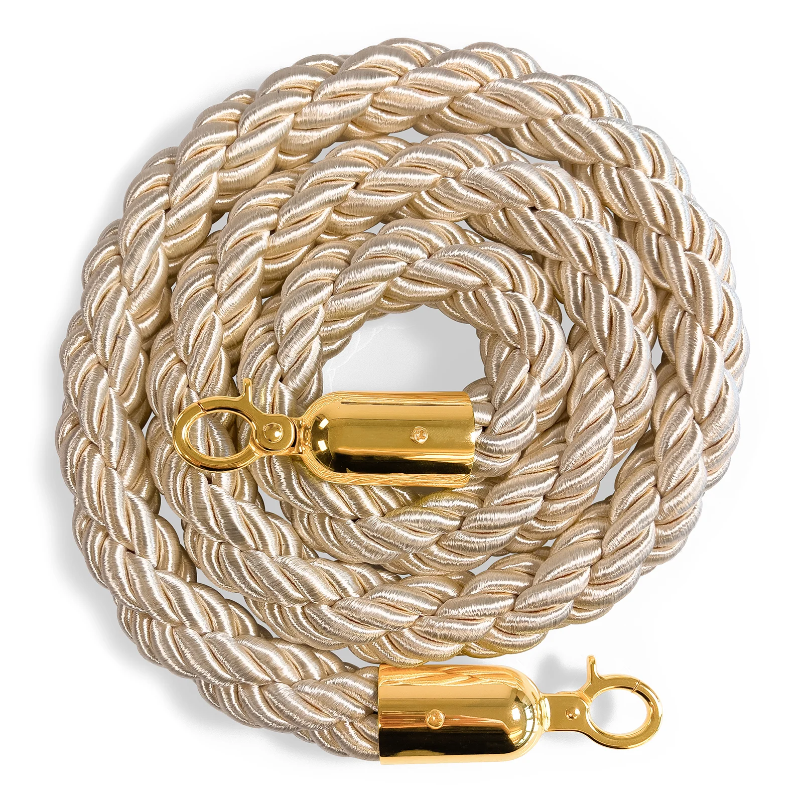 Flätat rep till köstolpe, Beige/guld