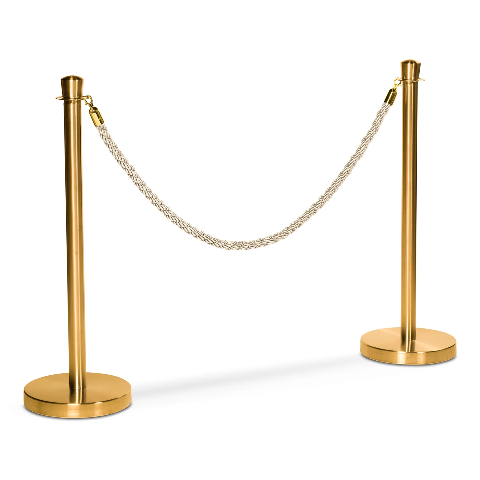 Flätat rep till köstolpe, Beige/guld