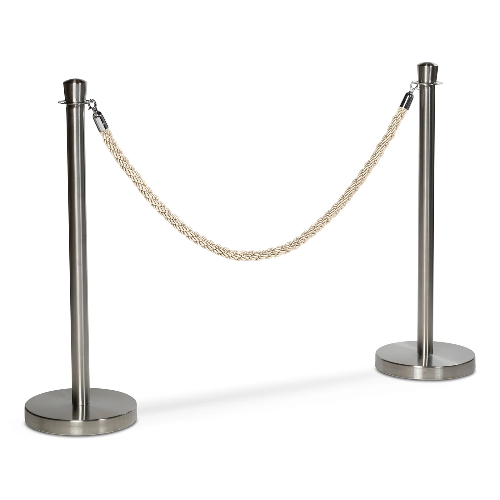 Flätat rep till köstolpe, Beige/silver