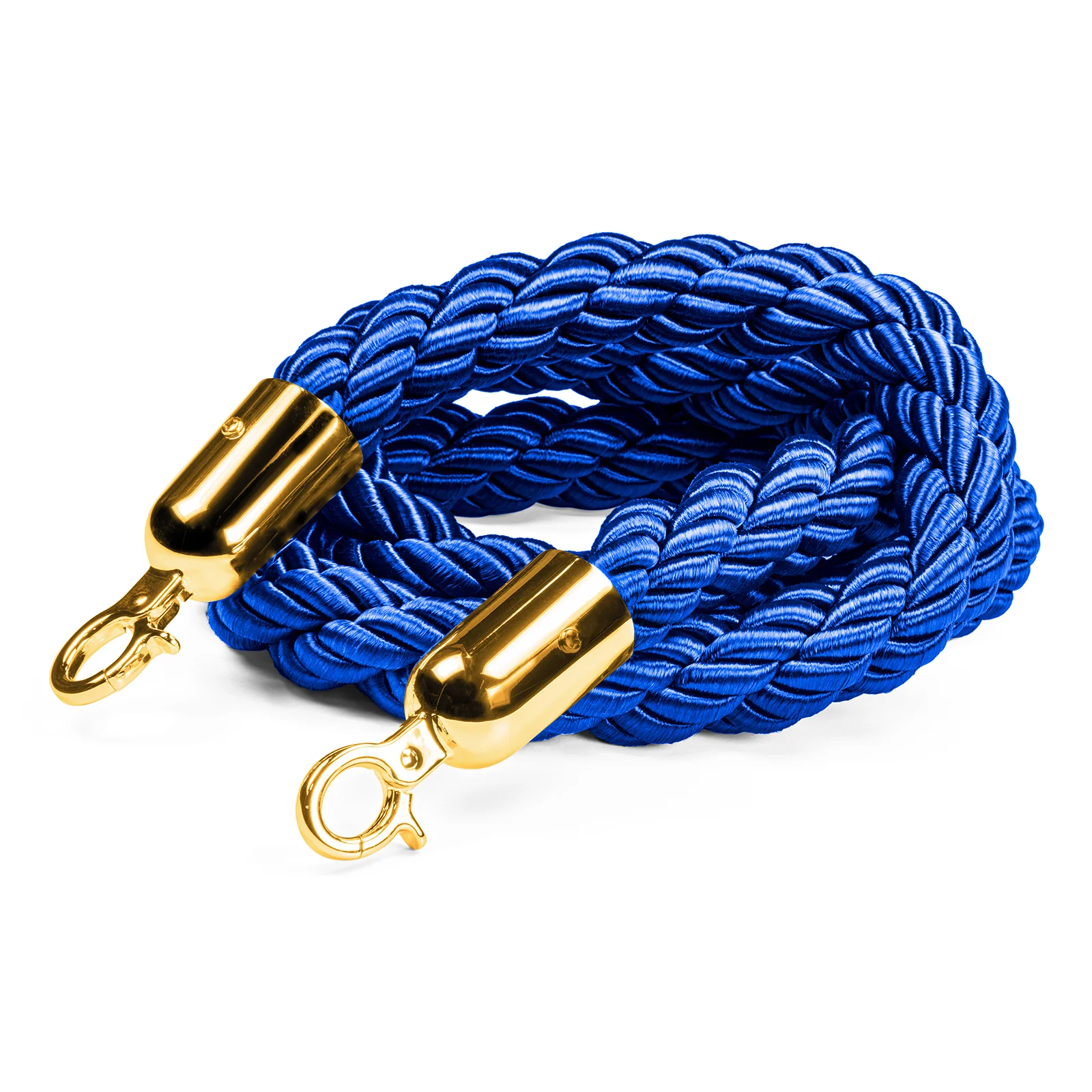 Flätat rep till köstolpe, Blå/guld