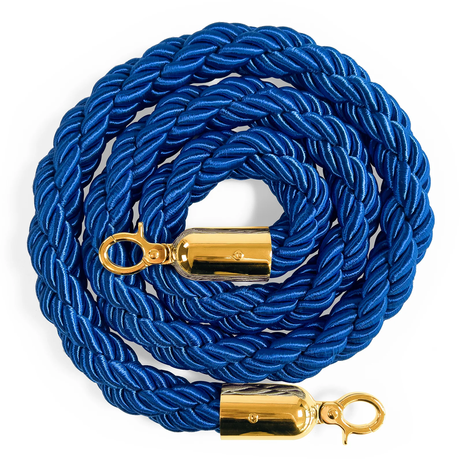 Flätat rep till köstolpe, Blå/guld