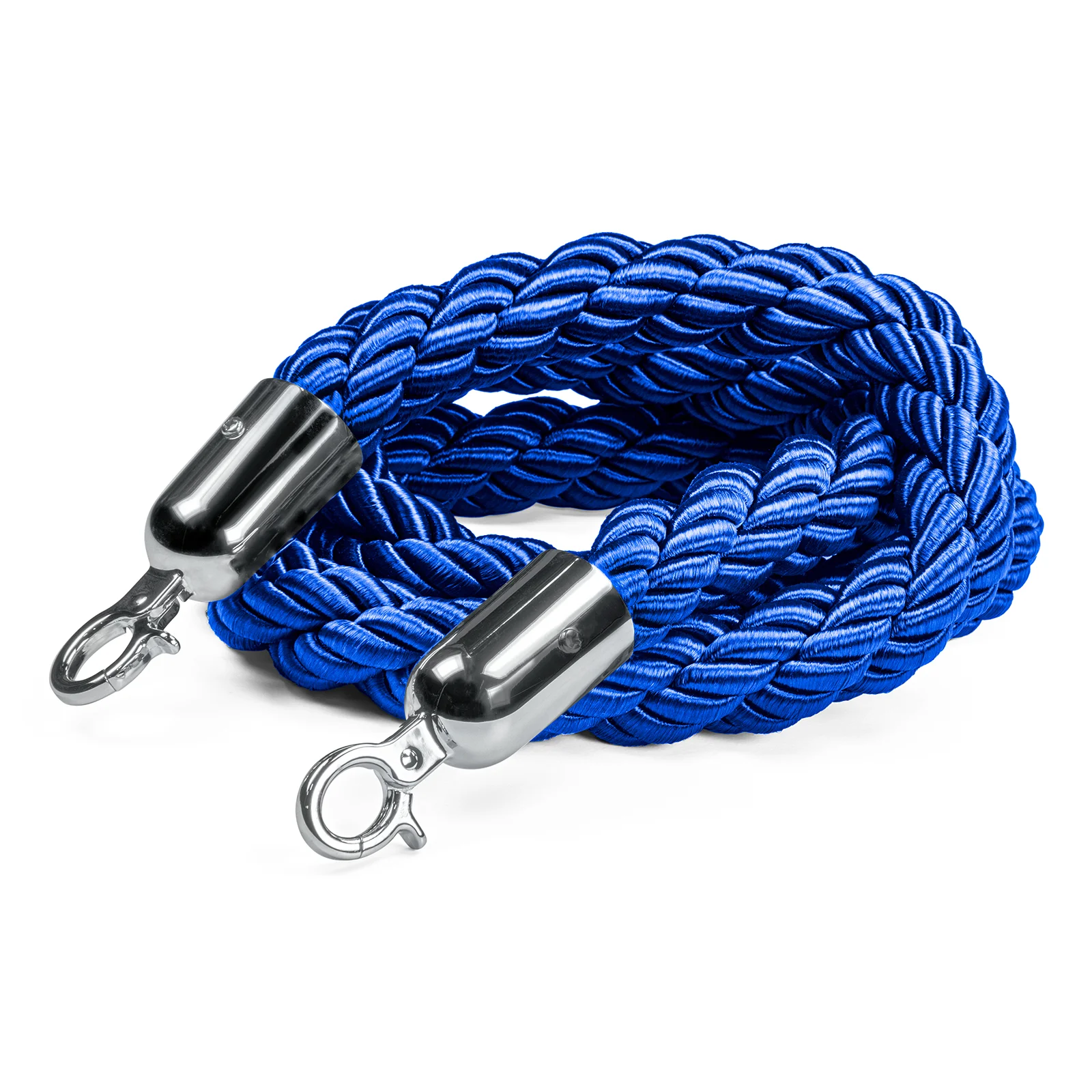 Flätat rep till köstolpe, Blå/silver