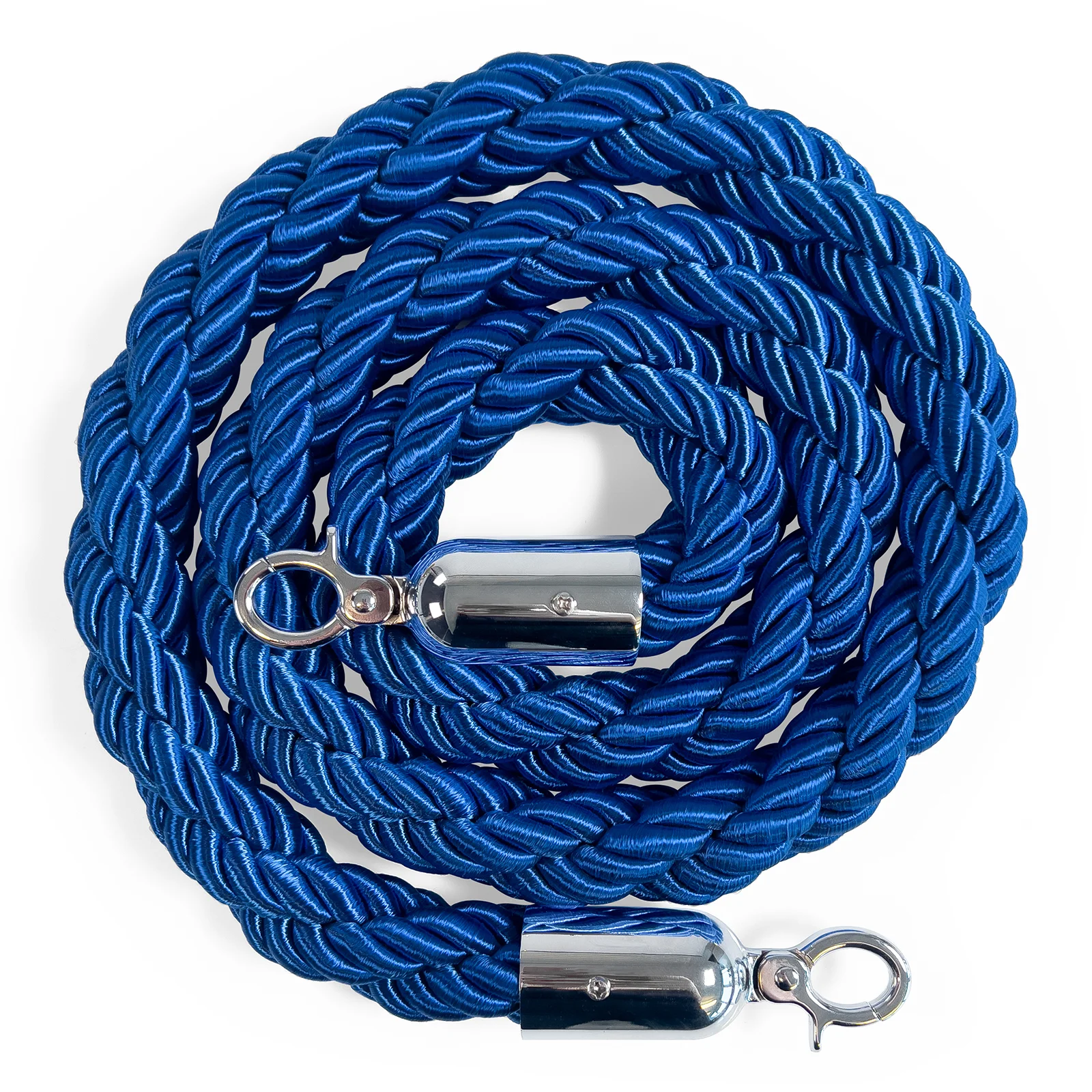 Flätat rep till köstolpe, Blå/silver