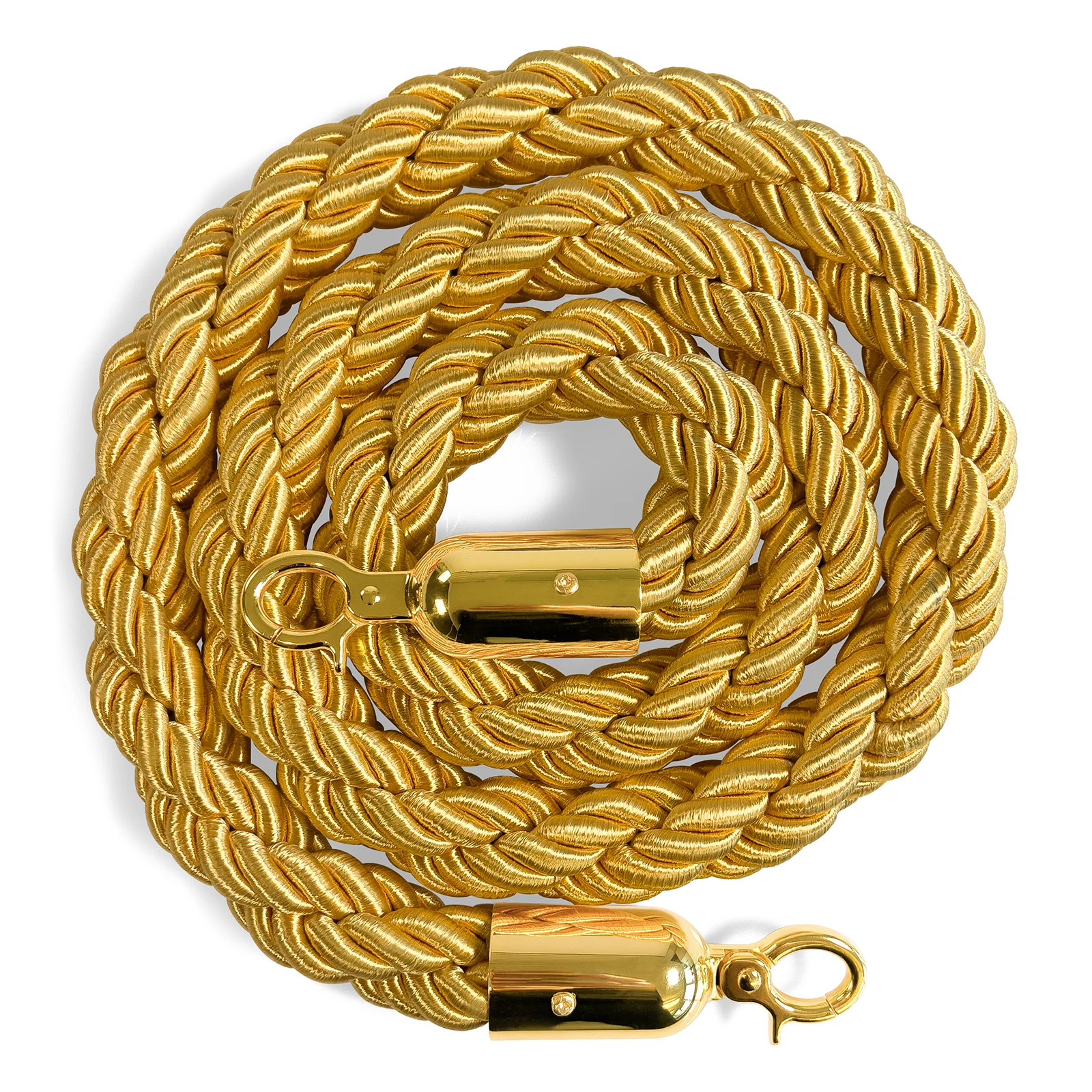 Flätat rep till köstolpe, Guld/guld