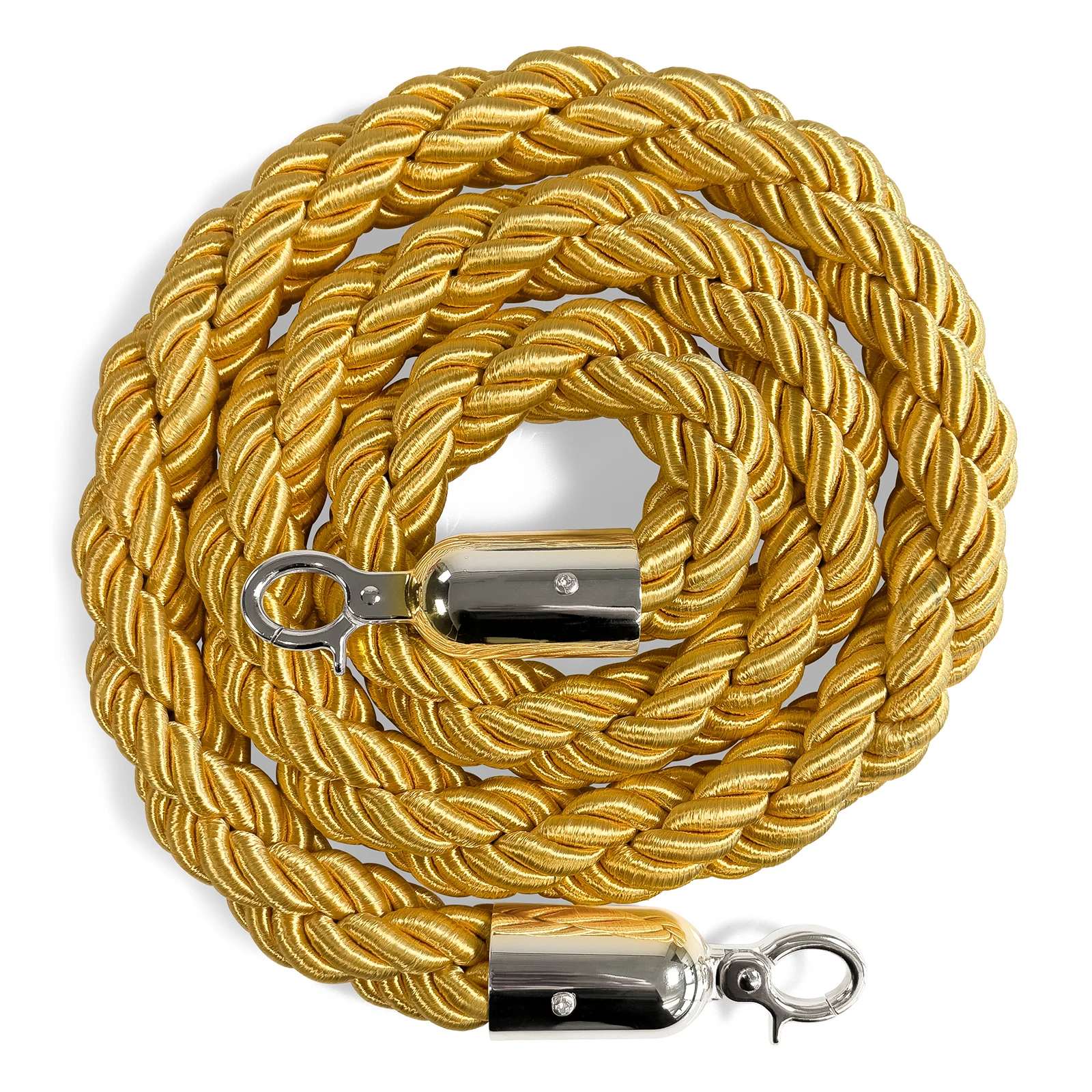 Flätat rep till köstolpe, Guld/silver