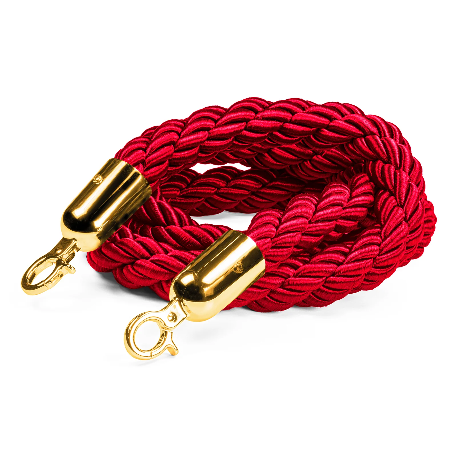 Flätat rep till köstolpe, Röd/guld