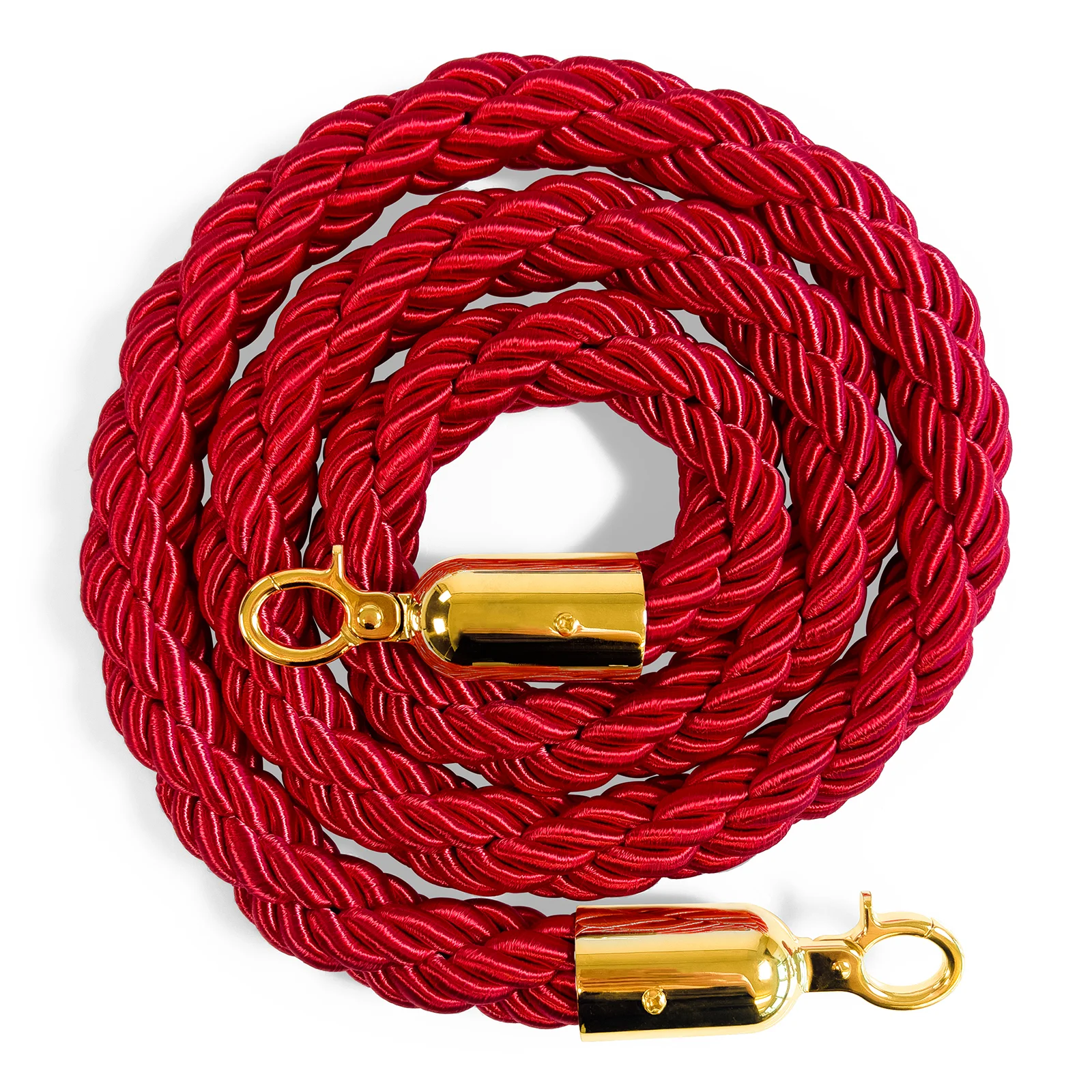 Flätat rep till köstolpe, Röd/guld